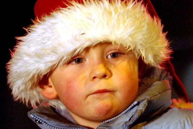 Benjamin Gilliland aged 2 from Wheatley at the 2003 Doncaster Christmas Lights Switch-On