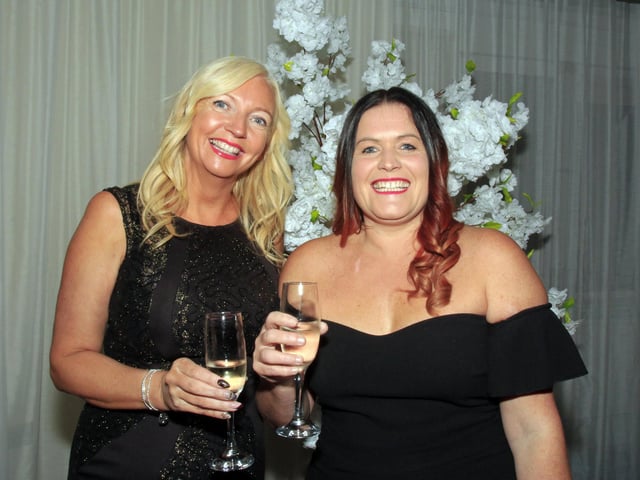 Selston Sarnies, The Old Post Office, Alfreton Road, Selston. Pictured are Emma Olden and Kelly Ball, of Selston Sarnies, at the 2021 Chad Business Excellence Awards, where they won the retail hero award.