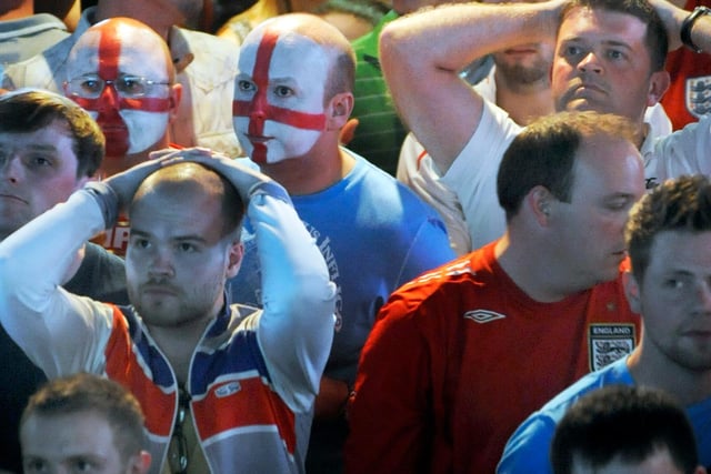 In 2010 England fans watch in Wlakabout as the  lions got knocked out of the Cup in South Africa