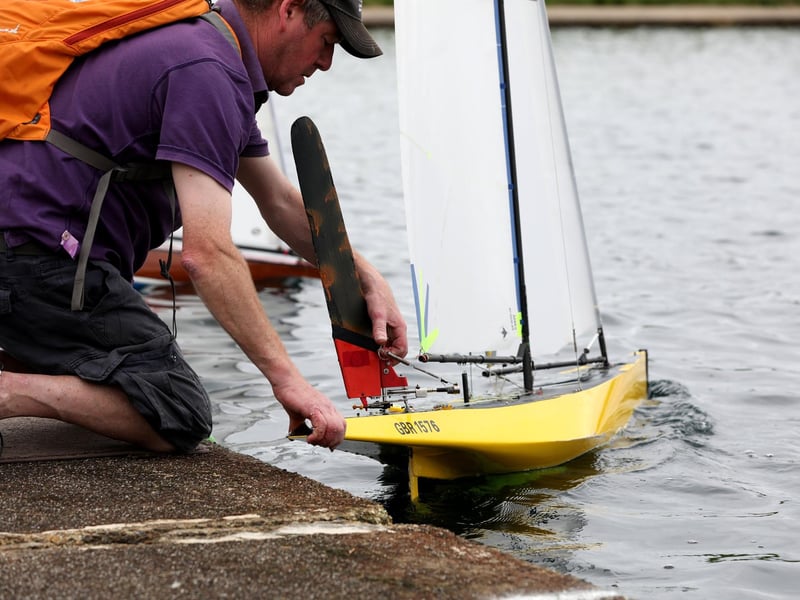 Vintage model boats took to the water at Walpole Lake