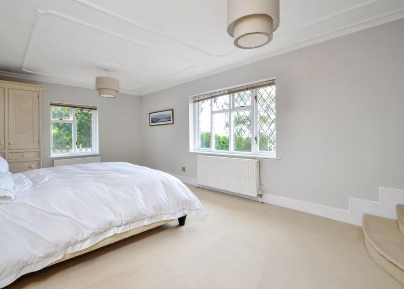 There are five bedrooms in the house. Here is what one looks like.