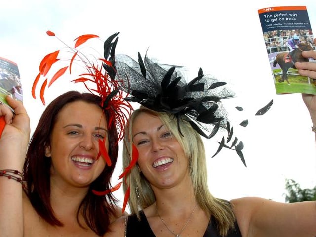 Aimee Ashcroft and Selina Pont at the 2005 St Leger Day races.