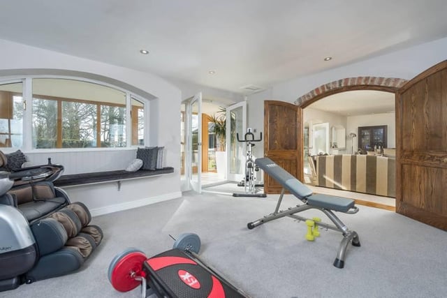 The property also includes a fitness area.