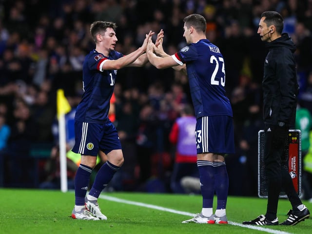Kenny McLean - 8; Stuart Armstrong - 7; Scott McKenna - 7; Anthony Ralston - 6