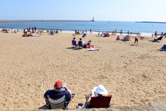 Visitors came prepared to spend the day at Roker Beach.