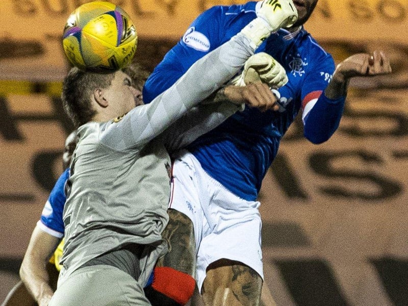 150th Rangers appearance was almost marked by a goal but for a tight offside call. Unsteady start but reliable defender came onto a game.