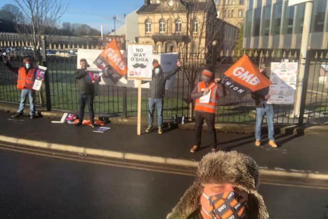 British Gas workers in South Yorkshire have gone out on strike today. Picture: GMB