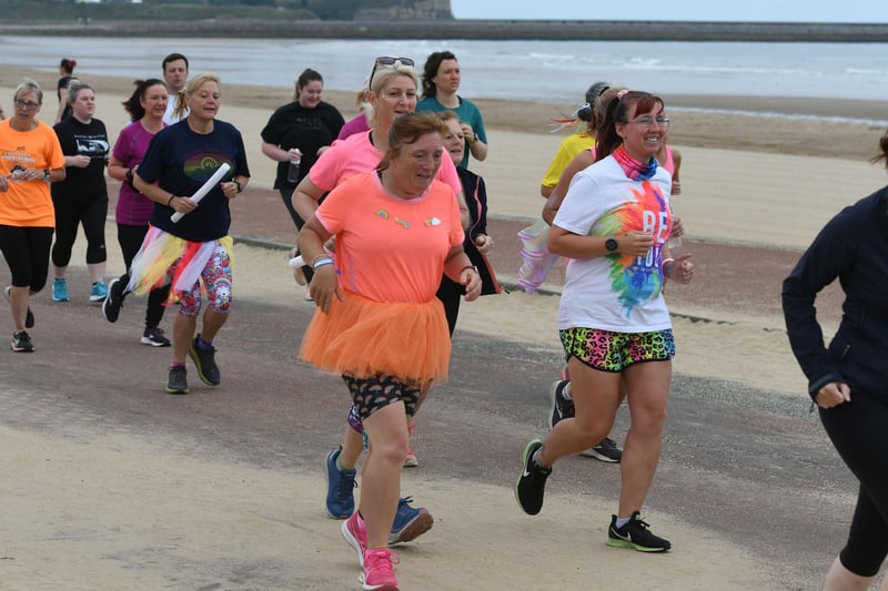 Some runners marked the occasion by dressing up in colourful outfits.