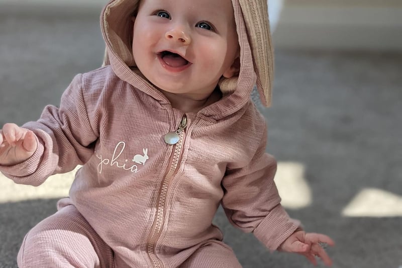 Martin Brown sent in this picture of seven-month-old Sophia enjoying her first Easter
