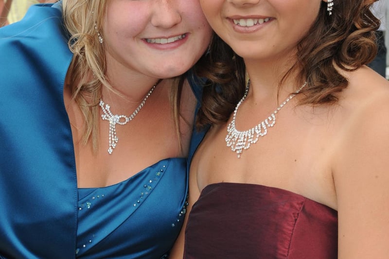 Laura Grafton, 16 and Jody Morehen, 16 are ready for the school prom