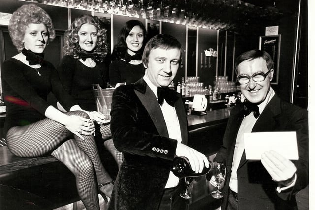Dave Allen (pouring champagne) opened Josephine's in 1976