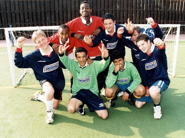 Handsworth boys kick off the 1999 Snickers Midnite League, on June 9, 1999