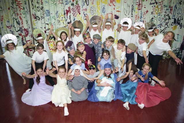 Youngsters from Hylton Red House Primary School performed their Christmas play with a noisy rock 'n' roll theme in 1998. Can you spot someone you know in the cast?
