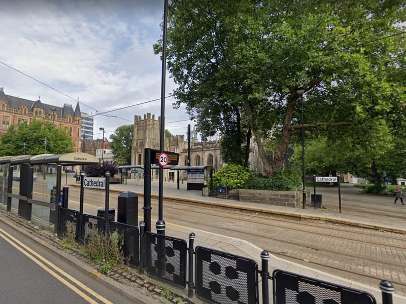 2) Cathedral & Kelham had 84.5 reports of violent crime or sexual offences per 1,000 population from December 2023 to November 2024, a total of 996 incidents overall. Photo: Google streetview 