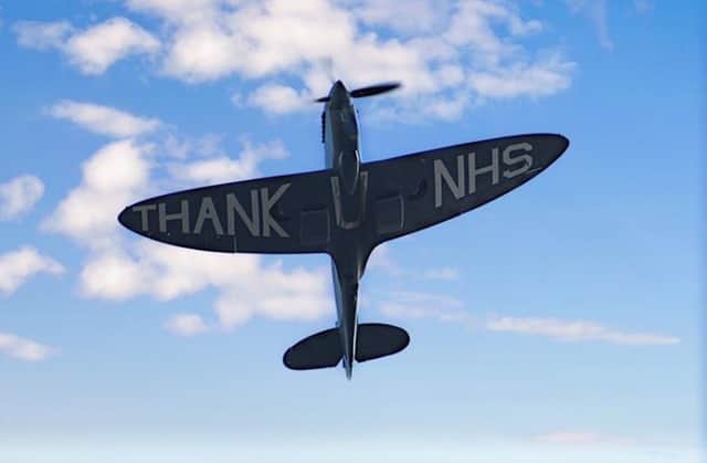 This weekend we saw the special spitfire planes flying over Doncaster with the message Thank you NHS on them. @bethany_miller_photography took this photo of the plane.