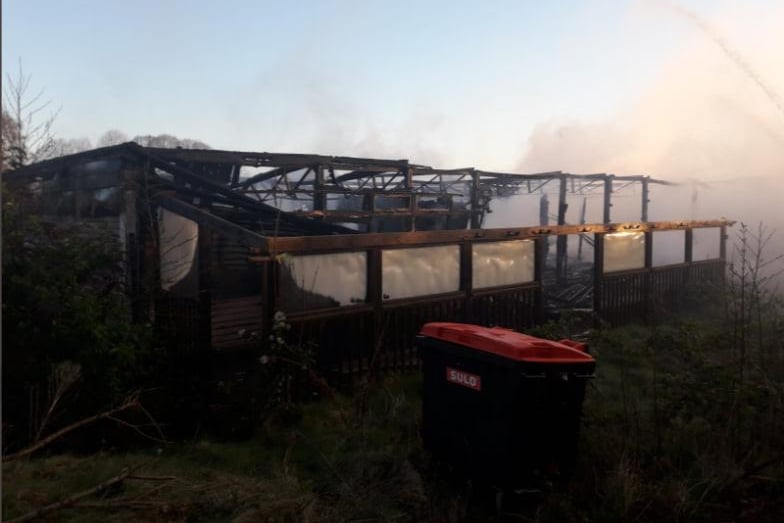 Picture shows the damage caused by last night's fire at the Cusworth Centre