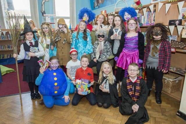 Pupils of Loundside Academy at a previous World Book Day event.