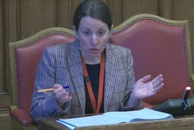 Ruth Granger, consultant in public health, speaking at Sheffield City Council’s health and wellbeing board