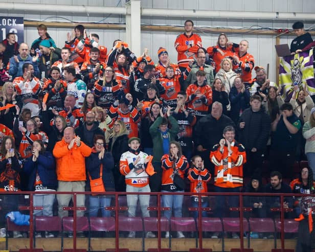 Steelers fans at Manchester Storm earlier this season