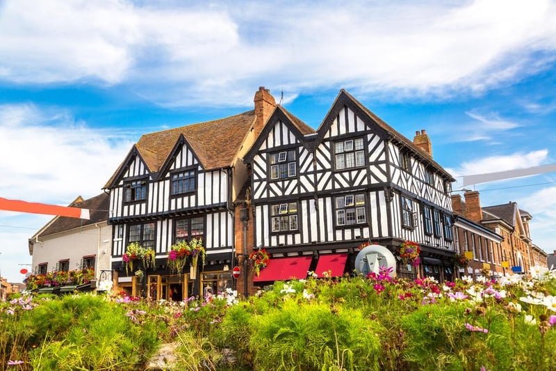 Shakespeare's Warwickshire birthplace also made the Midlands list, as a well-connected, pretty riverside town.
