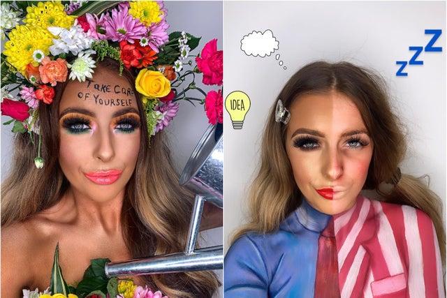 This Sunderland make-up artist shows an incredible flair for creativity with her make-up posts, which feature everything from tributes to NHS staff and mental health awareness, to animal faces and seasonal looks.