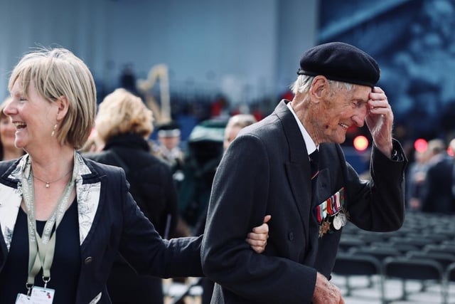 Commando Jim Booth, 97, and his daughter Vicky Pugh