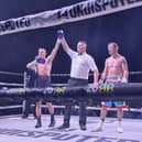 Winner Conner Kelsall in the ring at Magna Pic Bob Westerdale