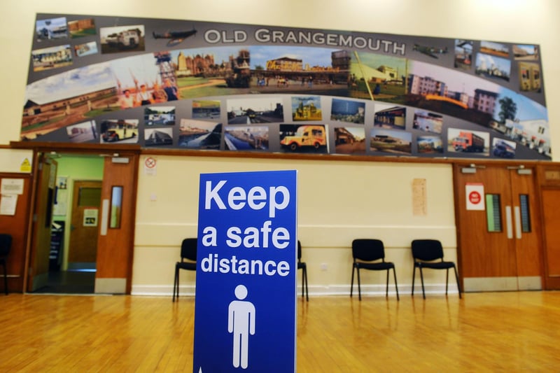 Grangemouth's Bowhouse Community Centre polling station had COVID-19 safety measures in place