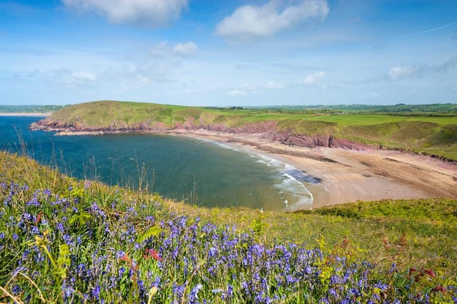 Swanlake Bay is a shingle beach back by low cliffs, but at low tide golden sands and rock pools are unveiled. It is only accessible from the Pembrokeshire Coastal Path and rarely has more than a handful of visitors at any one time (Photo: Shutterstock)