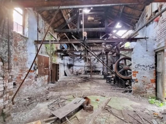 Inside the old Cornish Works factory in Kelham Island, Sheffield, which was home to George Barnsley & Sons