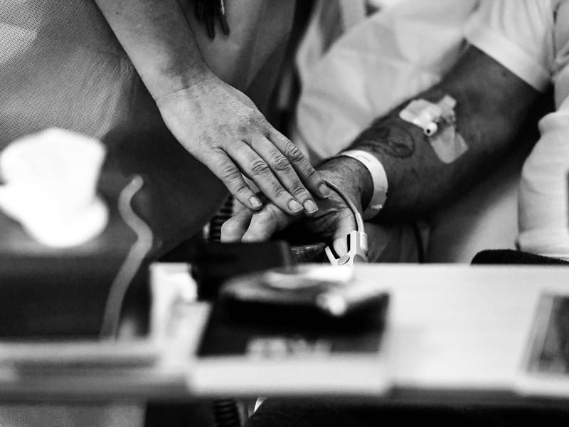 Staff caring for a patients.