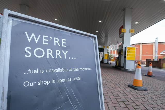 Petrol stations in Sheffield during the fuel crisis