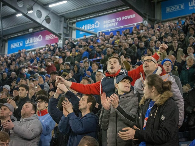 Fans after the match has finished.