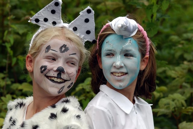 Kayleigh Charlton and Laura Middleton, both 10, were pictured as Lily the Leopard and the Unicorn for their Washington Arts Centre summer school play. Were you there in 2003?