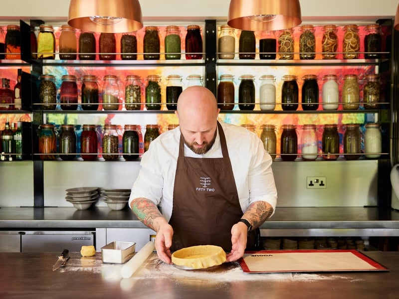📍 Follifoot, Harrogate. 🗣 Michelin said: "All the semi-communal tables face the chefs as they craft their creative surprise tasting menu, which is filled with assured, technically skilled dishes informed by their homegrown produce (from the 52 raised beds) and the preserved ingredients that line the shelves.”