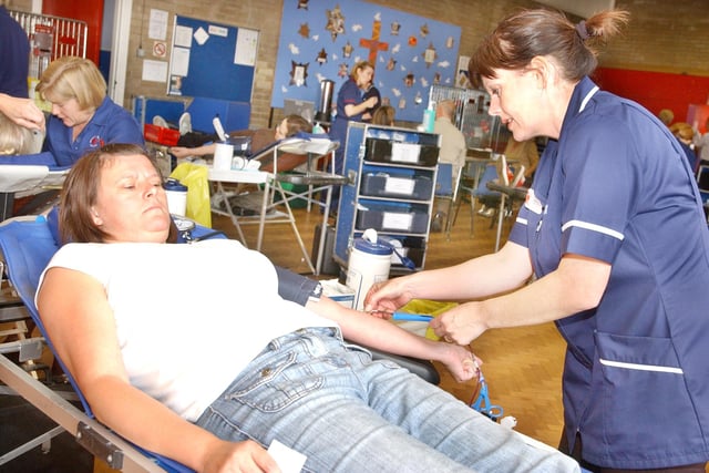 Giving blood at Fulwell Methodist Church in 2009. Are you pictured?