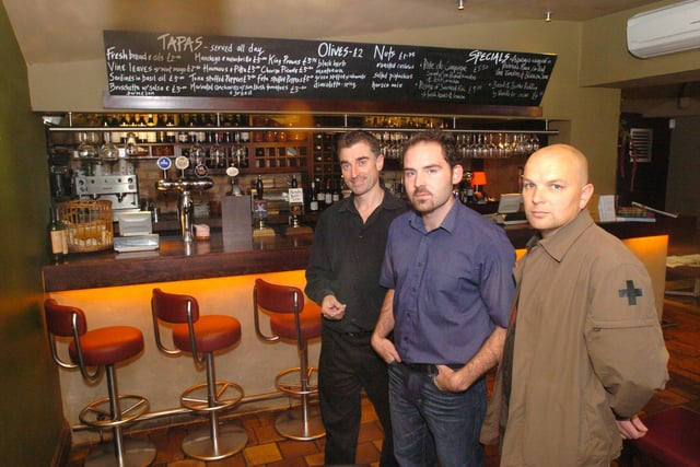 Pictured at the Wig and Pen on Campo Lane in Sheffield city centre in 2005 are Barry Stanmore,  Craig Smith, and Malcolm Schooling