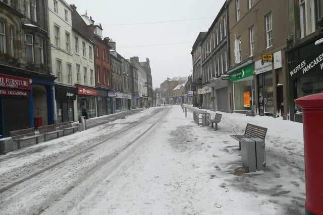 We think this was 2020 when Kirkcaldy High Street  was left covered in snow ... and very quiet!