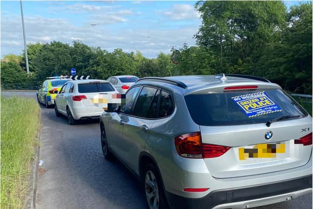 Two cars were seized by the police after motorists were caught racing along the Sheffield Parkway