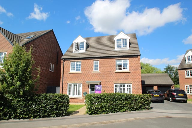 This five bedroom detached house is on Red Kite Avenue, Manvers, and is for sale at £350,000. Richard Standell, local property partner for Purplebricks said: "This is an outstanding example of a modern family home. It's in a most popular location, ideally placed for major transport links including the M1 motorway."