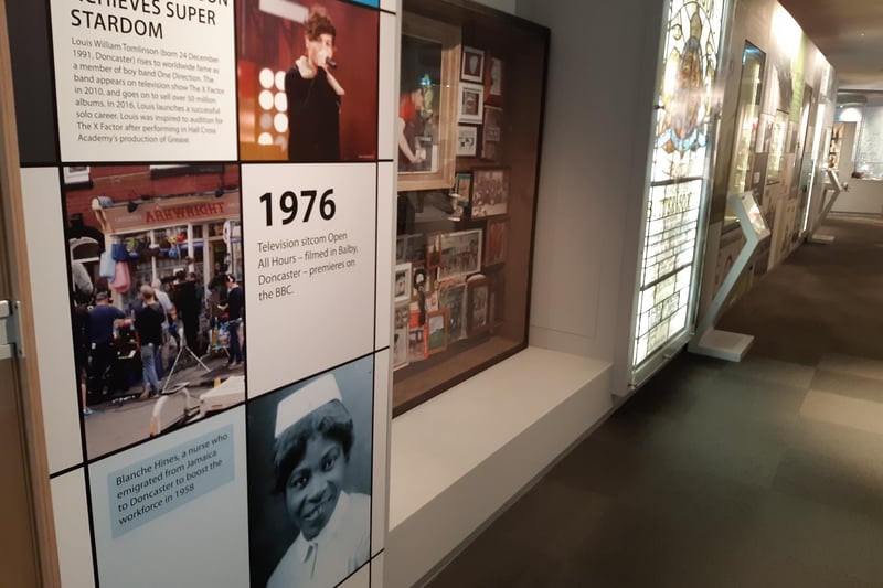 One Direction singer Louis Tomlinson's place on Doncaster's timeline alongside Open All Hours and nurse Blanche Hines, at Danum Gallery, Library and Museum