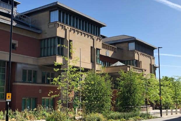 Sheffield Crown Court, pictured, has heard how a man has been given a suspended prison sentence after he was caught by police with indecent images of children.
