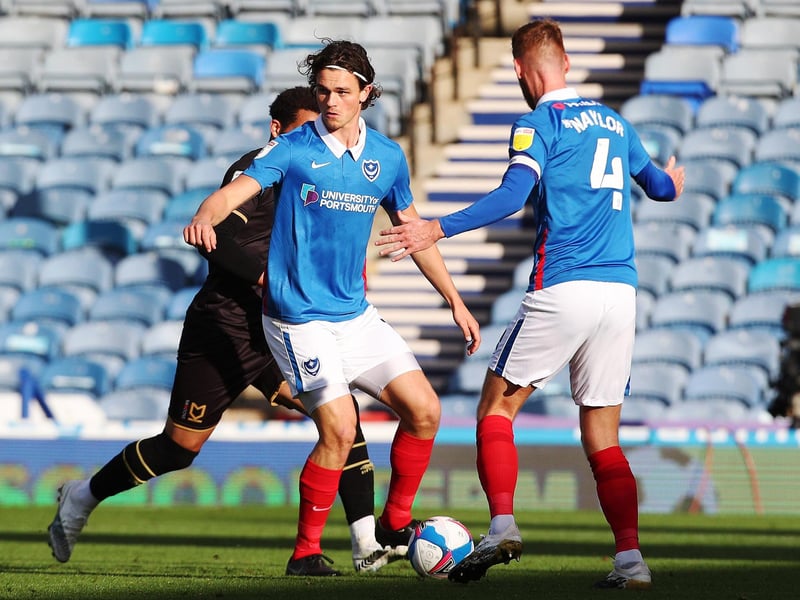 The Dane has played 12 times in the league for Pompey. He has an average WhoScored rating of 6.67.