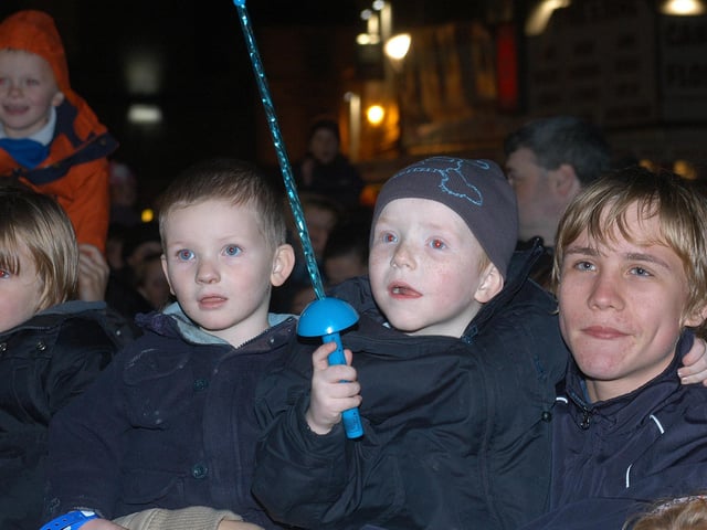 Mansfield Christmas Light switch on. 
The crowds enjoying the party atmosphere.
