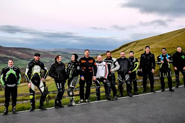The Lone Riders motorcycle group, riding from Leicester to Winnatts Pass, Derbyshire (pic: Stuart Coltman / SWNS)