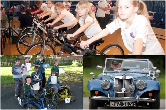 Pedal power creates energy for a band to play at Tupton Hall School; Matlock Green Scouts and Cubs win trophies competing in home-made pedal cars; Eckington Classic Car & Bike Show raises hundreds of pounds for charity every year.