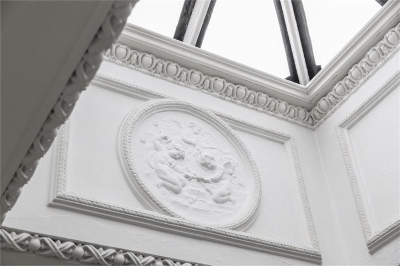 Decorative feature on cupola.