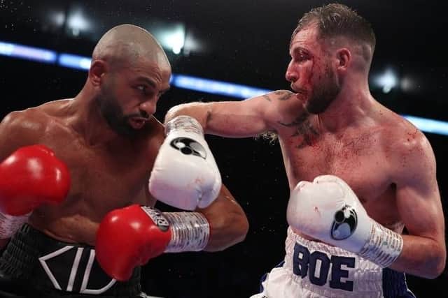 Maxi Hughes beats former world champion Kid Galahad photo by Mark Robinson