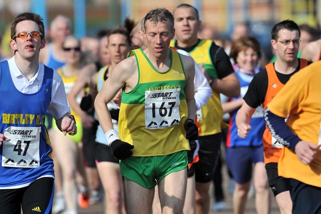 Runners in the Hartlepool Marina 5 Mile Road Race make their way through the Hartlepool Marina in 2011.