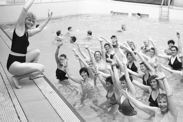 The first water workout at Sunderland's Crowtree Leisure Centre with aerobics instructor Ellen Hargreaves. Can you spot someone you know?